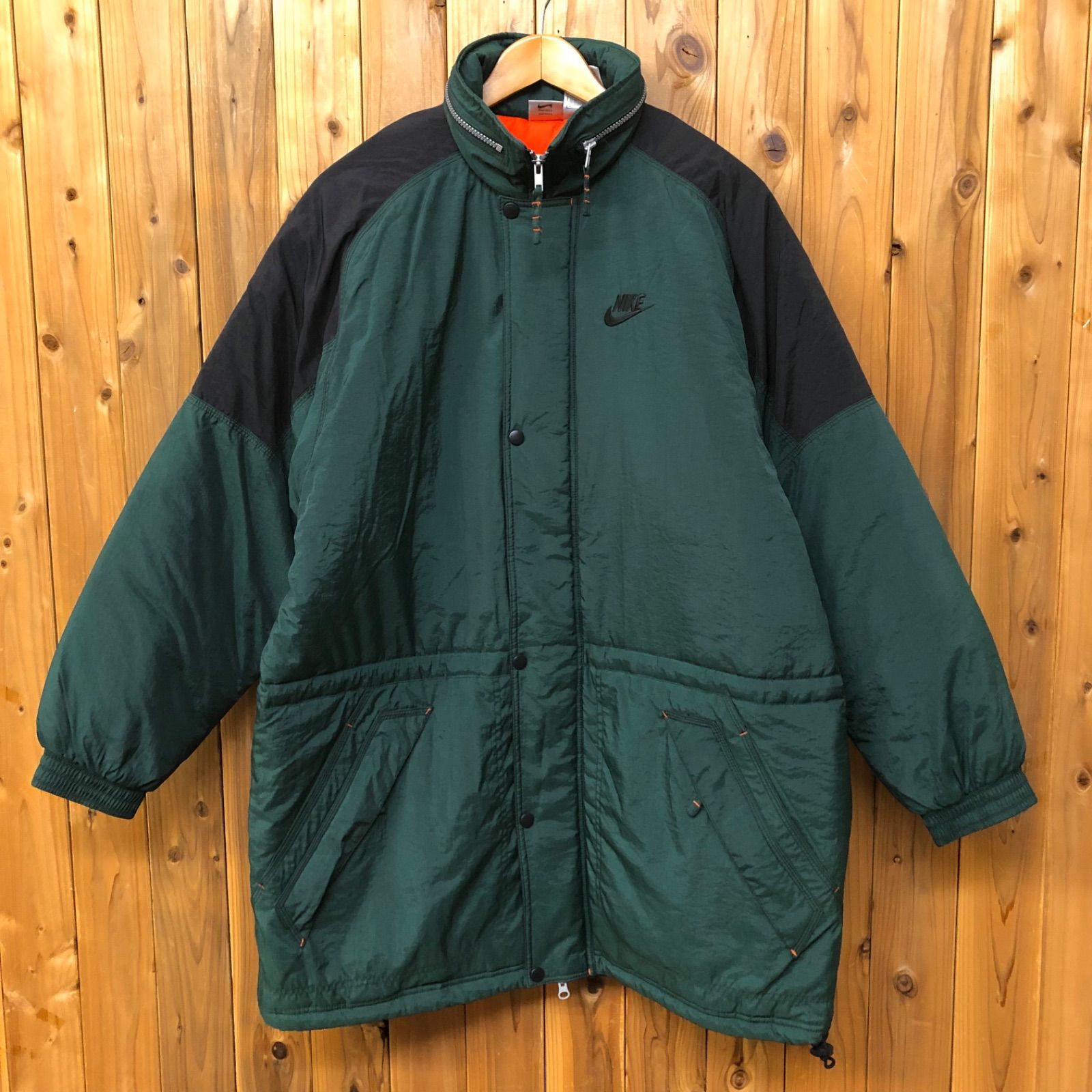 90's NIKE サイズM ベンチコート ナイロンジャケット 中綿ジャケット