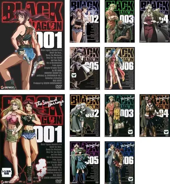レンタル落ち　DVD ブラックラグーン　シリーズ　セット 中古】 BLACK LAGOON ブラックラグーン (12巻セット) 全6巻 ＋ The