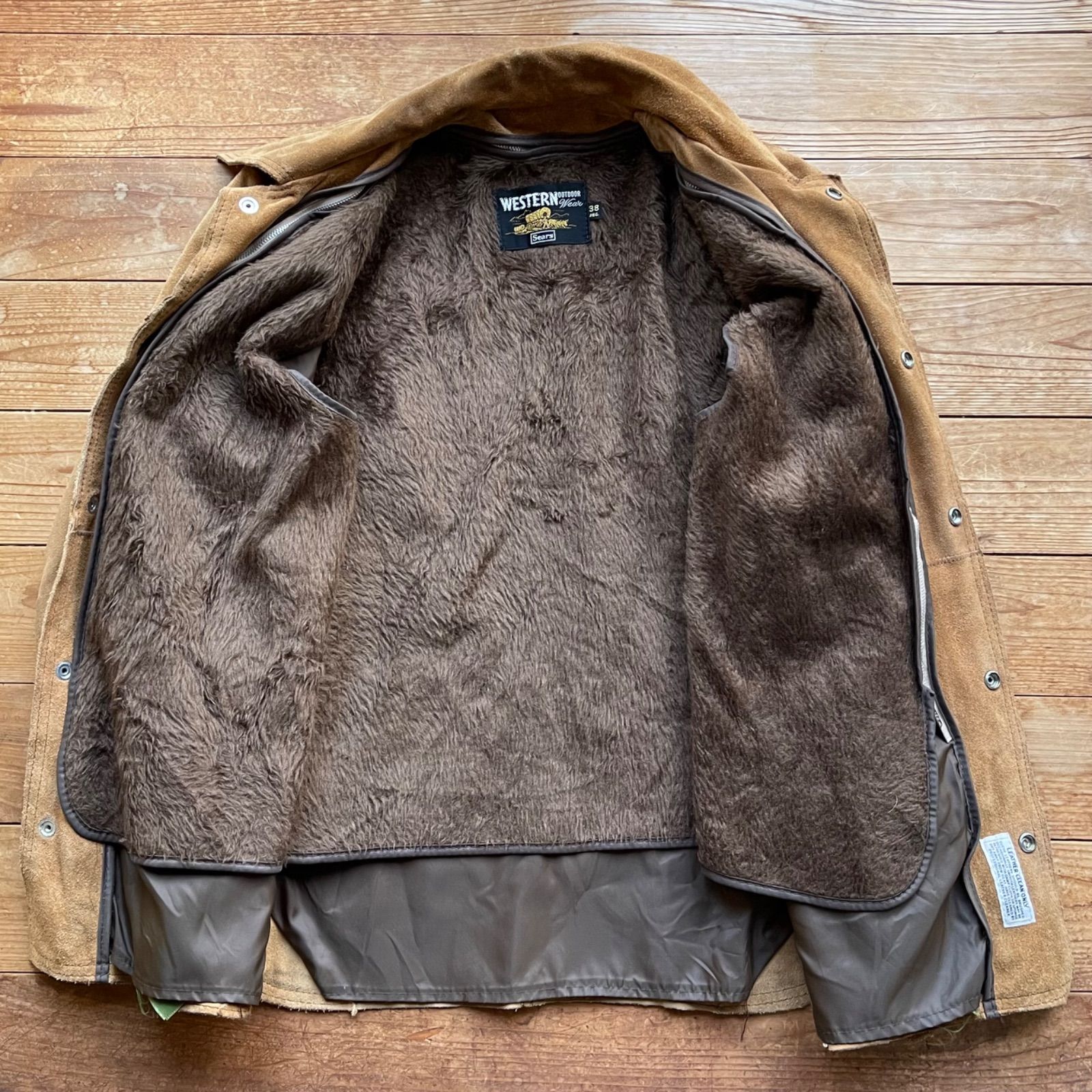 70's Sears suede leather western tracker jacket. 古着 シアーズ