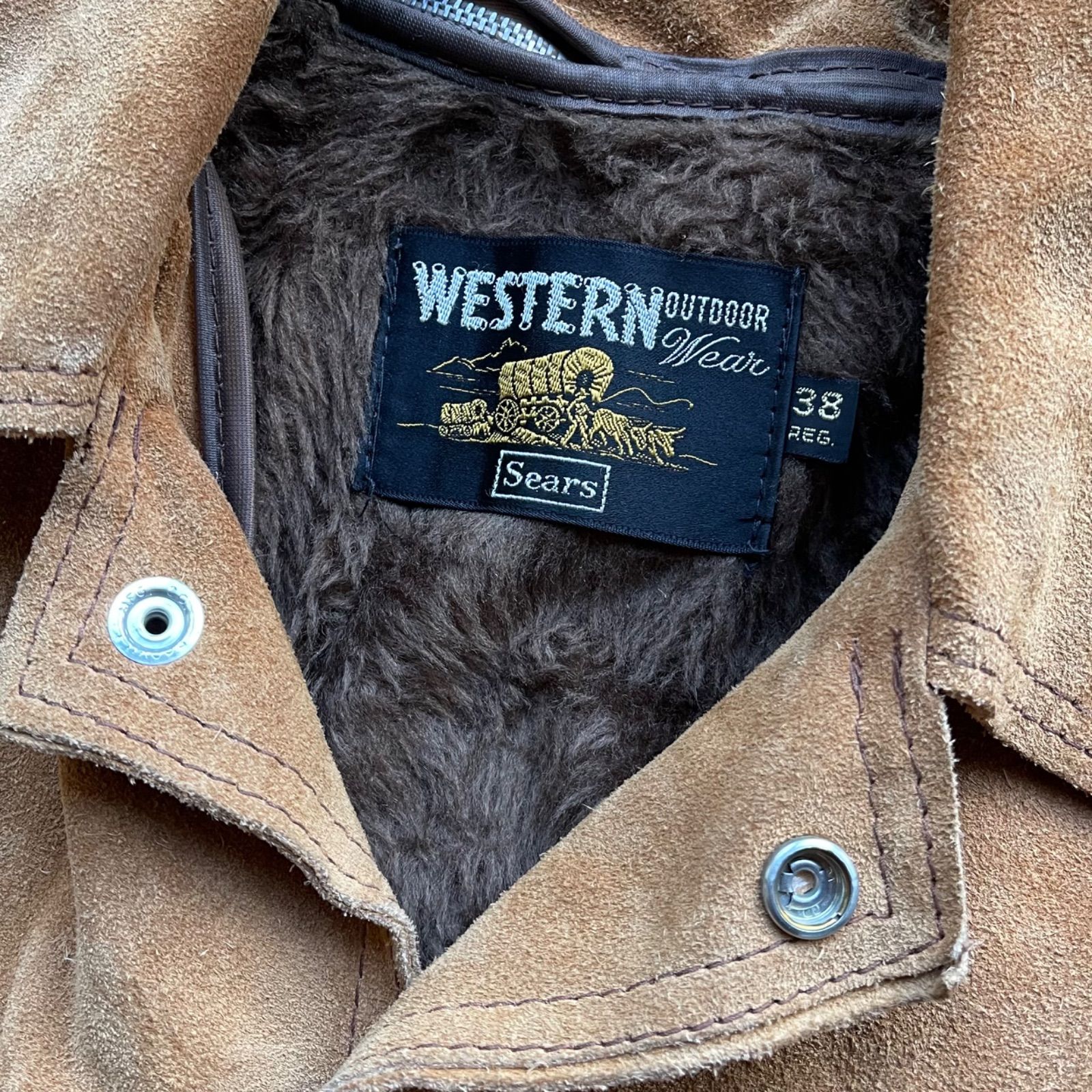 70's Sears suede tracker jacket. 古着 シアーズ スエードレザー