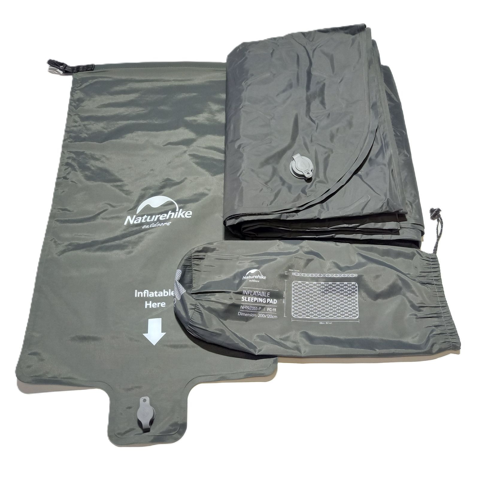 ネイチャーハイク インフレータブル スリーピングパッド 200×120