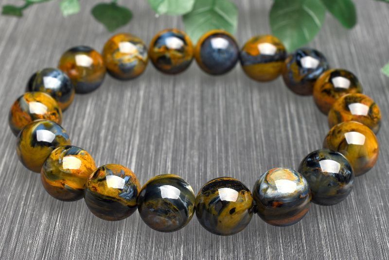 １点物 嵐の石 高品質 ピーターサイト 11.5 mm ブレスレット パワーストーン 天然石 _U 8161