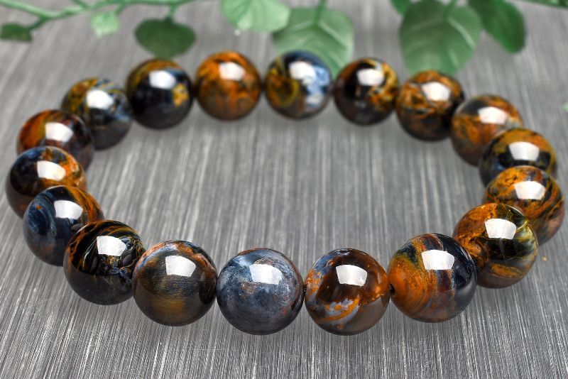 １点物 嵐の石 高品質 ピーターサイト 11.5 mm ブレスレット パワーストーン 天然石 _U 8162