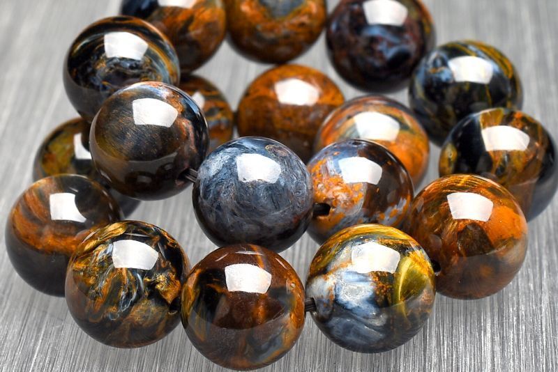 １点物 嵐の石 高品質 ピーターサイト 11.5 mm ブレスレット パワーストーン 天然石 _U 8162