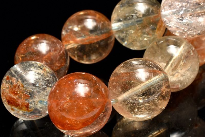 １点物 天然色 ヒマラヤ産 アクアマリン 17-17.5 mm ブレスレット パワーストーン 天然石 _MC 1509