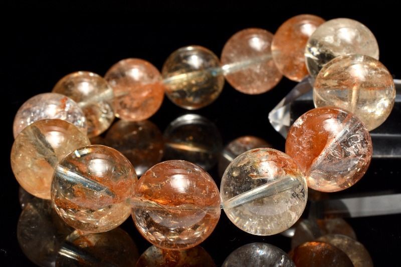 １点物 天然色 ヒマラヤ産 アクアマリン 17-17.5 mm ブレスレット パワーストーン 天然石 _MC 1509