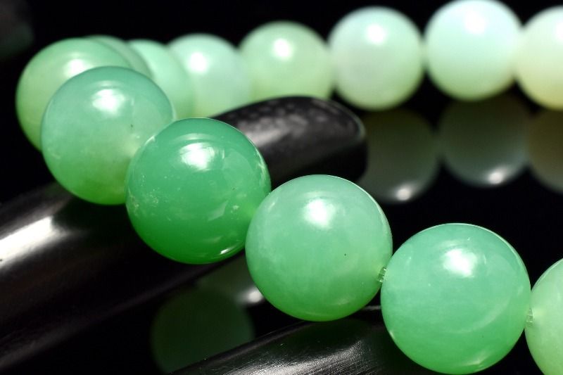  １点物 高発色 癒やしのグリーン クリソプレーズ 10 mm グラデーション ブレスレット パワーストーン 天然石 _MC 1574 ブレスレット バングル アクセサリー