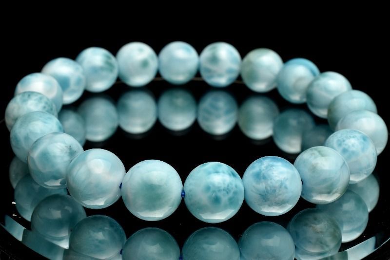 １点物 AA カリブの宝石 ラリマー 10 mm ブレスレット パワーストーン 天然石 _MC 1683