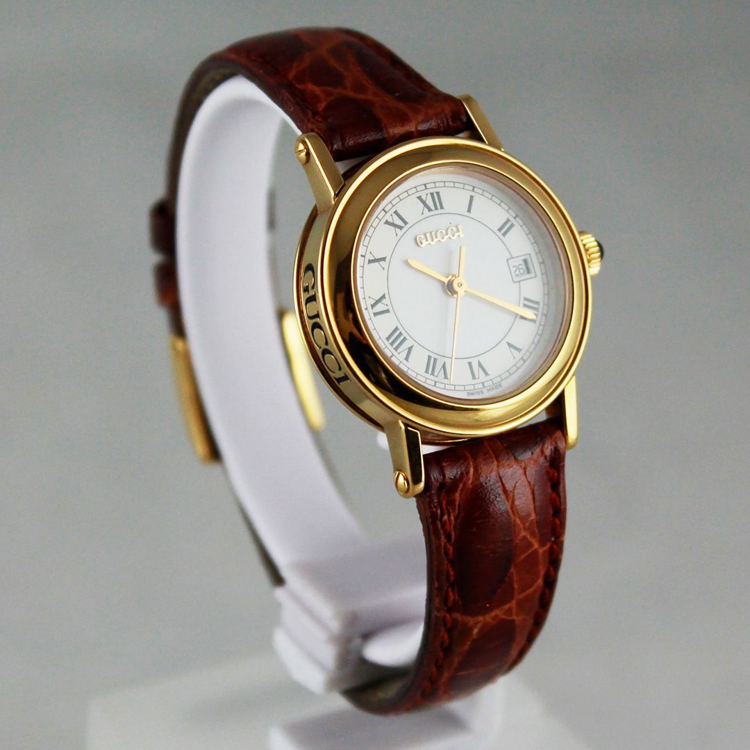 SA161 GUCCI グッチ 7200L レディース 腕時計 クオーツ ゴールドケース