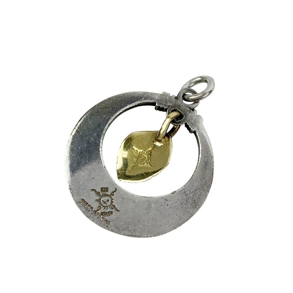 ファーストアローズ ペンダントトップ ハートフェザー 穴抜き コンビ シルバー ゴールド K 18 SV 925 22 g 485121 7