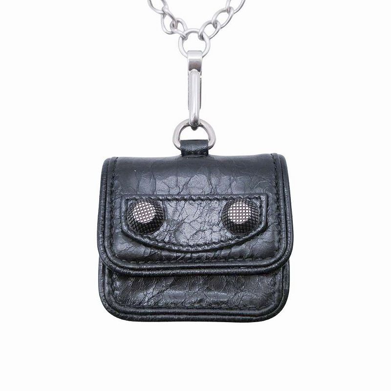 バレンシアガ LE CAGOLE FLAP AIR PODS ル カゴール エアポッズケース 小物 ポーチ チェーン 718545 黒 ブラック ユニセックス メンズ レディース