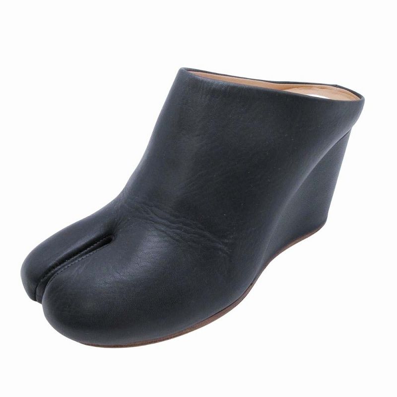 メゾンマルジェラ 22 Maison Margiela tabi sabo booties 足袋 サボ ブーティ サンダル シューズ 靴 ウェッジソール ミュール サイズ35 22.0 cm 黒 ブラック レディース