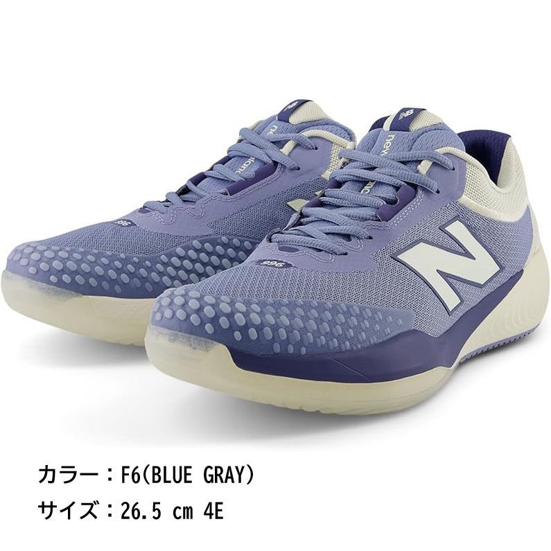 E 0477 balance ニュー ンス テニスシューズ 996 v 6 MCH オールコート ハードコート メンズ スポーツ シューズ 靴 くつ F BLUE GRAY 26 5 cm 4