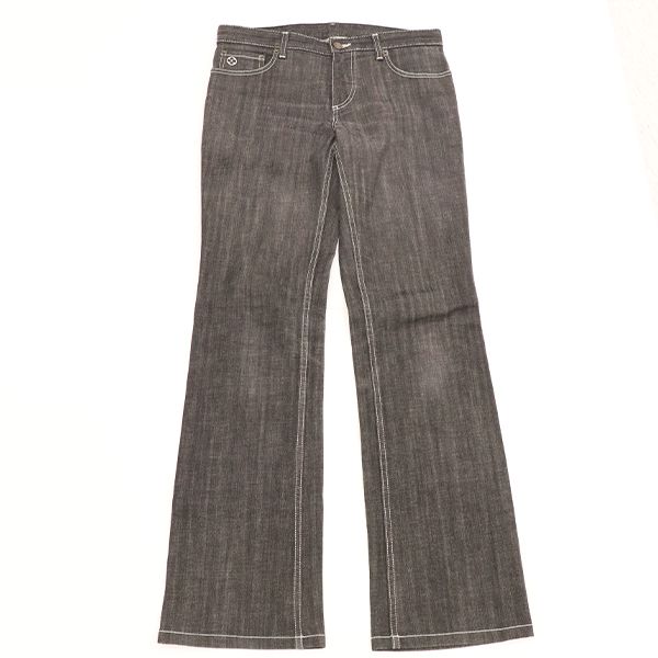 ルイヴィトン LOUIS VUITTON デニムパンツ ジーンズ 綿 ブラック 表示サイズ40 レディース yy