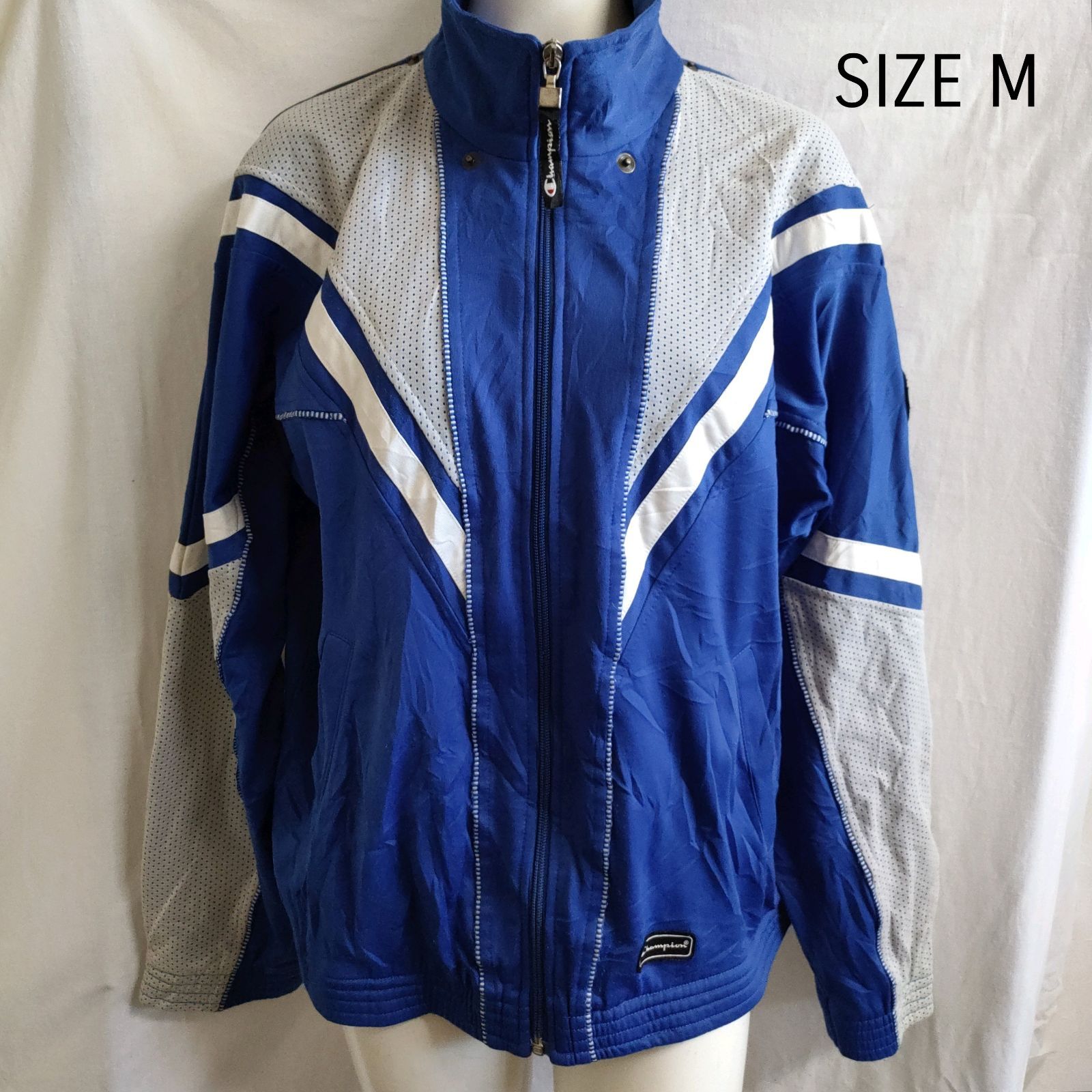 チャンピオン　Champion  ブルー　青　ナイロンジャケット　Mサイズ