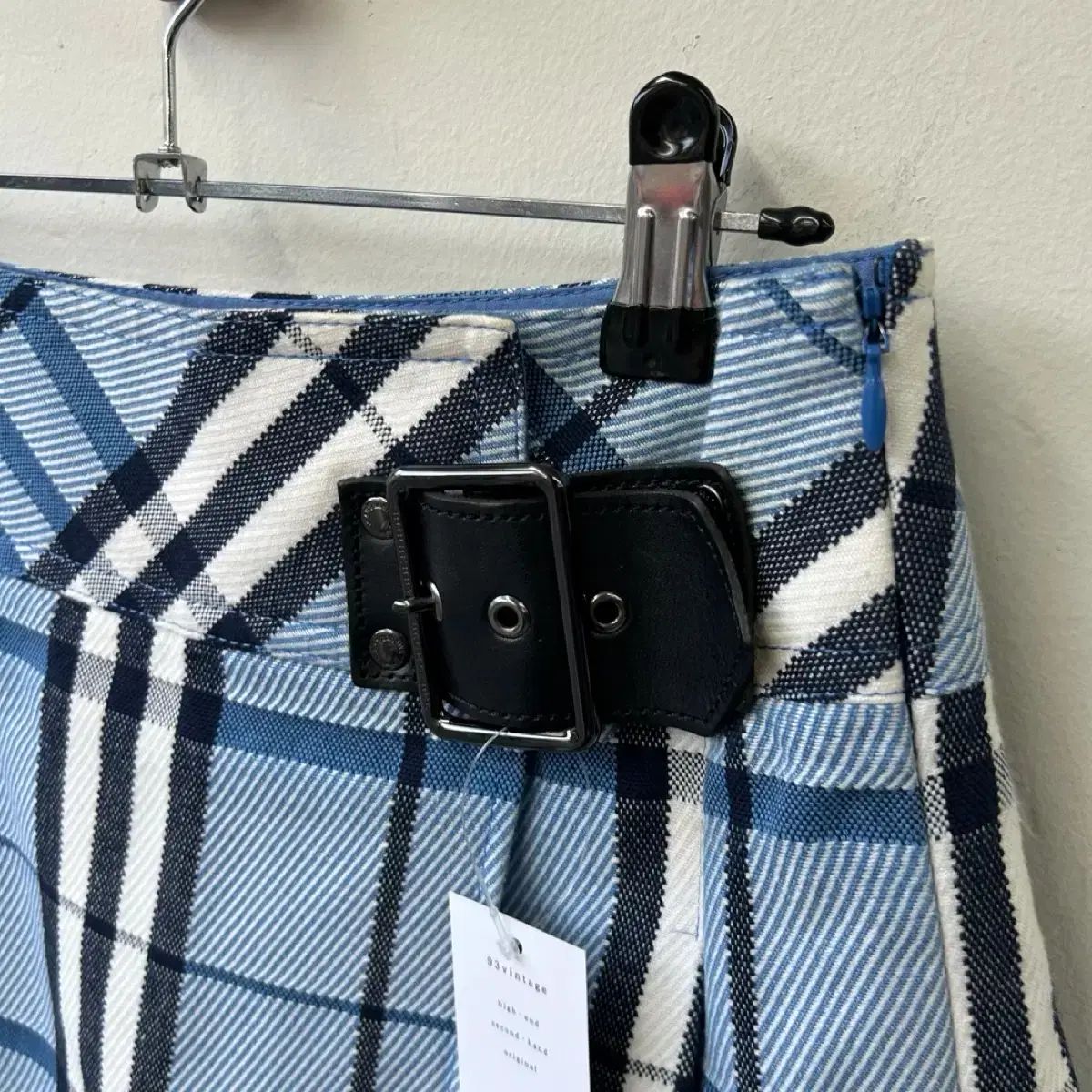 15157 - バーバリー ブルーレーベル バックル チェック スカート