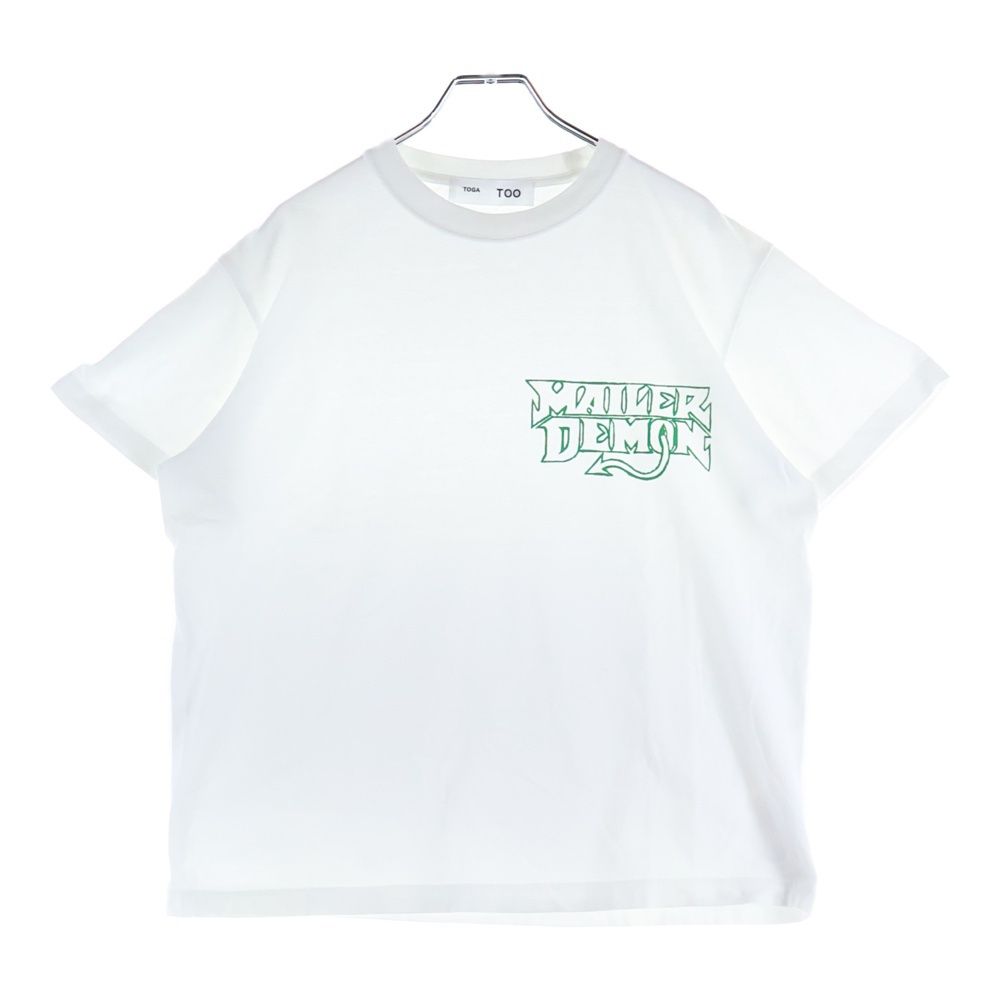 TOGA TOO (トーガ トゥ) MAILER DEMON T-shirt プリントクルーネック半袖Tシャツ TZ241ーJK542 ホワイト