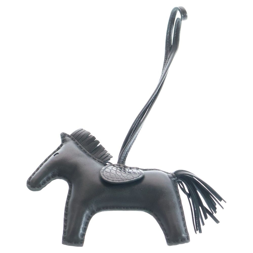 HERMES エルメス ロデオチャーム タッチ MM バッグチャーム ブラック レザー×アリゲーター スイフト