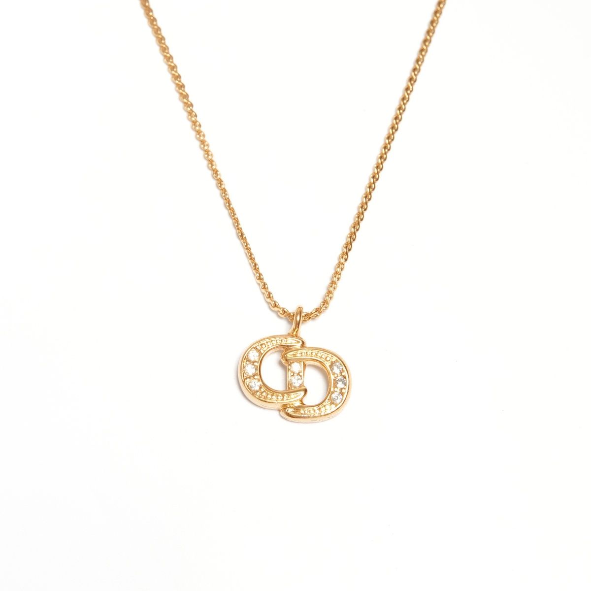 Christian Dior クリスチャンディオール ネックレス CDロゴ ライン