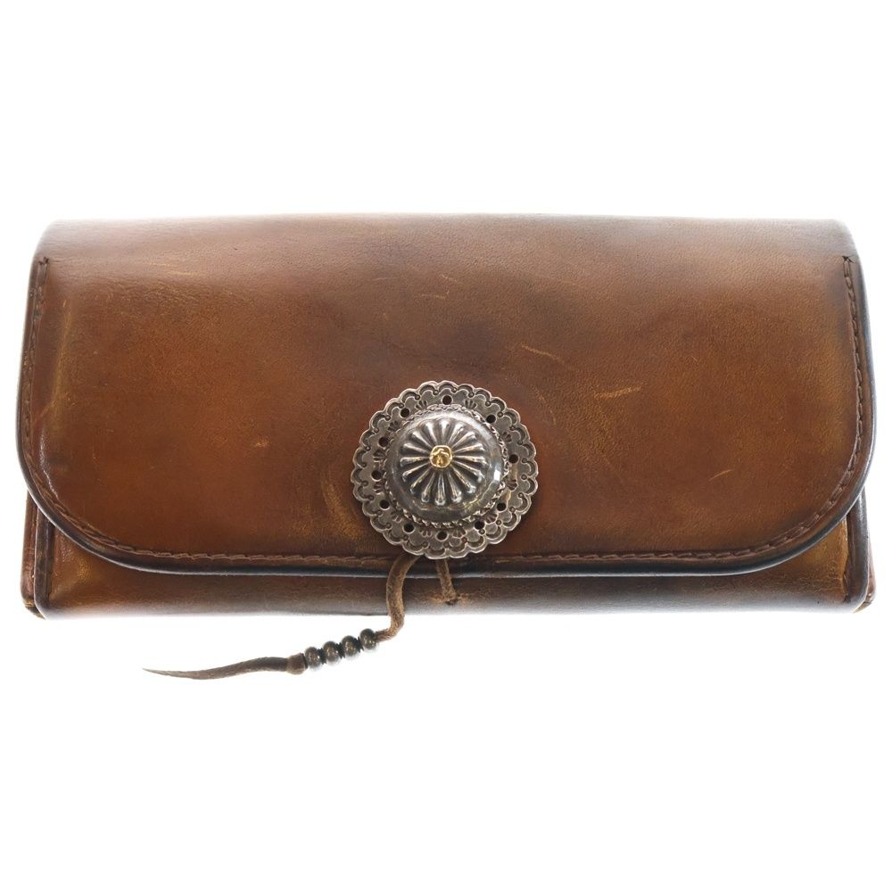 goro's (ゴローズ) K18フラワーコンチョ付き 2つ折りレザー長財布