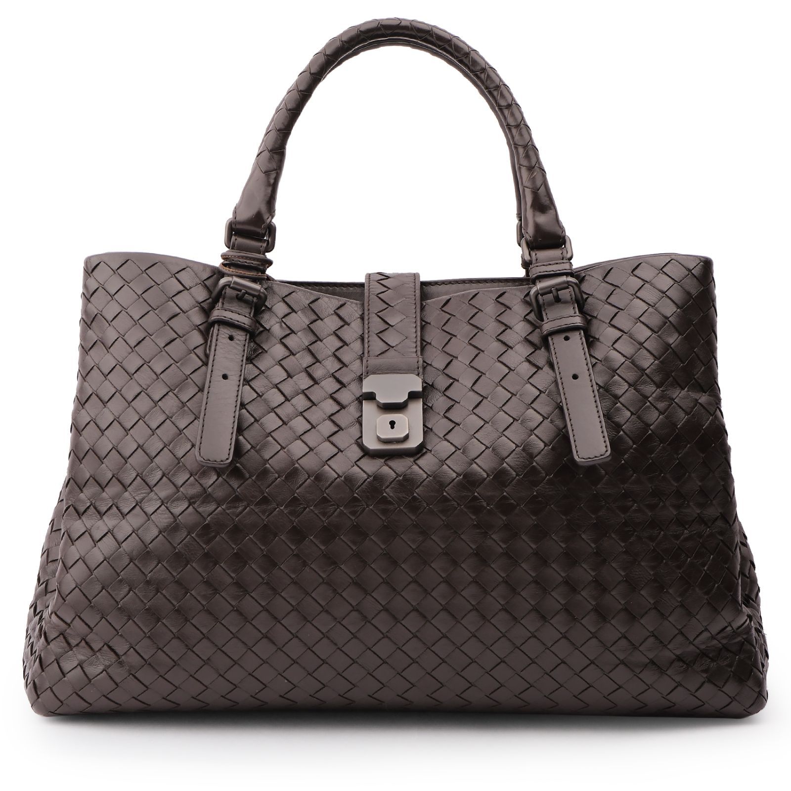 ボッテガヴェネタ イントレチャート ローマ レザー ハンドバッグ