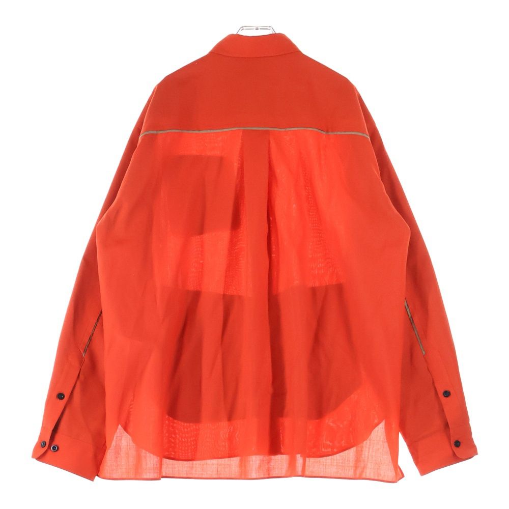 Sacai サカイ 22 AW Wshirt jacket ナイロン 長袖シャツジャケット レッド 22-02808 M