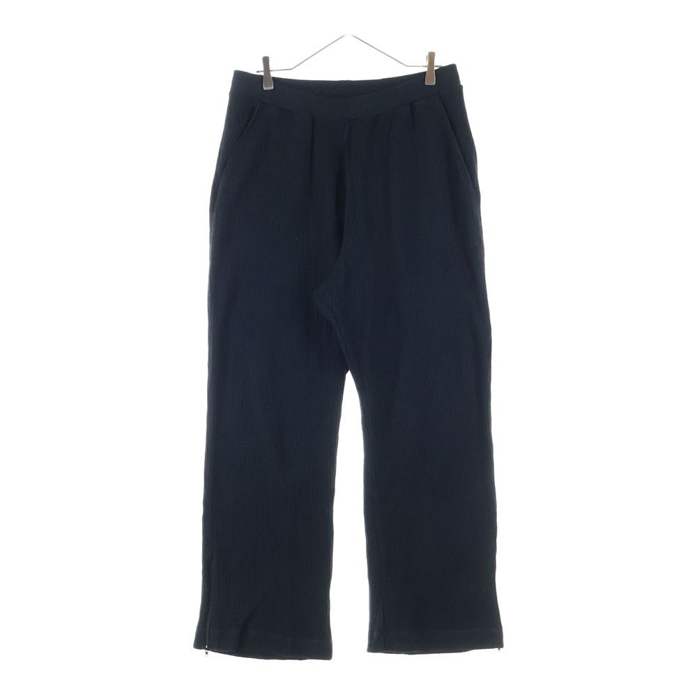 19 SO ナインティーエスオー THERMAL TROUSERS サーマル トラウザーズ イージーワイドパンツ ブラック