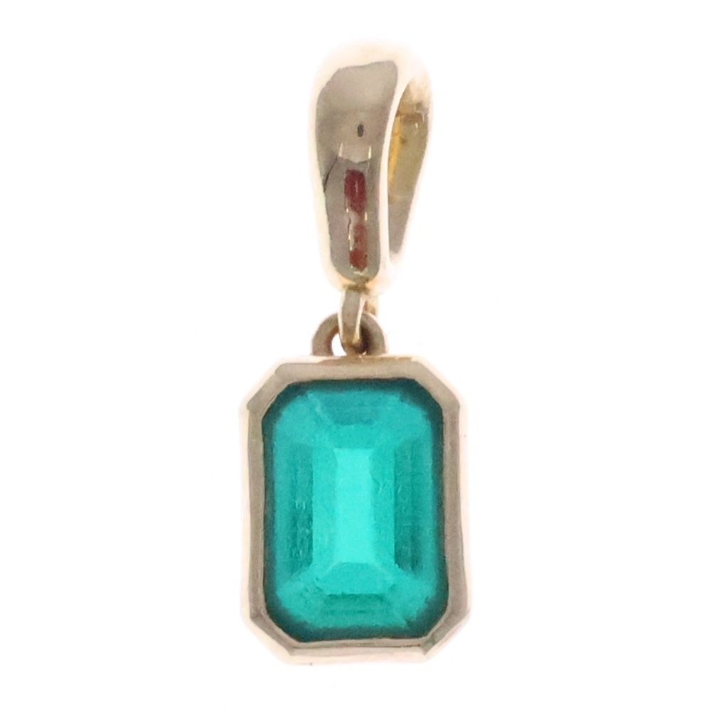 NO BRAND ノーブランド 14 K Gem Stone Pendant エメラルド ペンダントトップ ゴールド