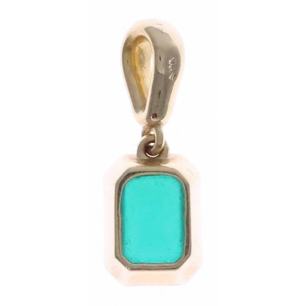 NO BRAND ノーブランド 14 K Gem Stone Pendant エメラルド ペンダントトップ ゴールド