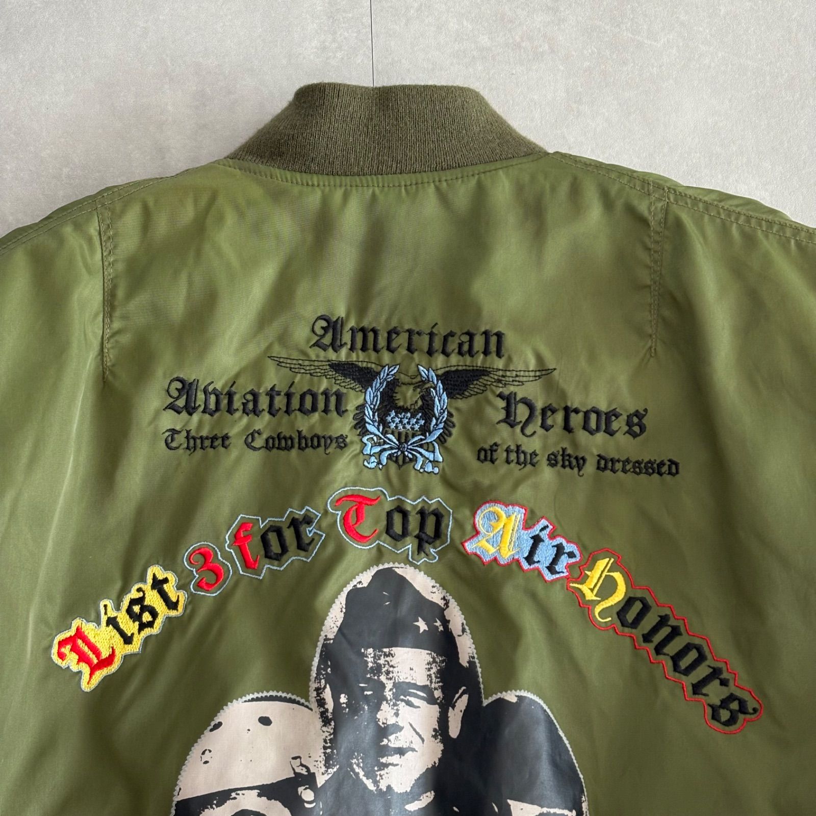 Archive MA-1フライトジャケット ヴィンテージ ブルゾン バック刺繍