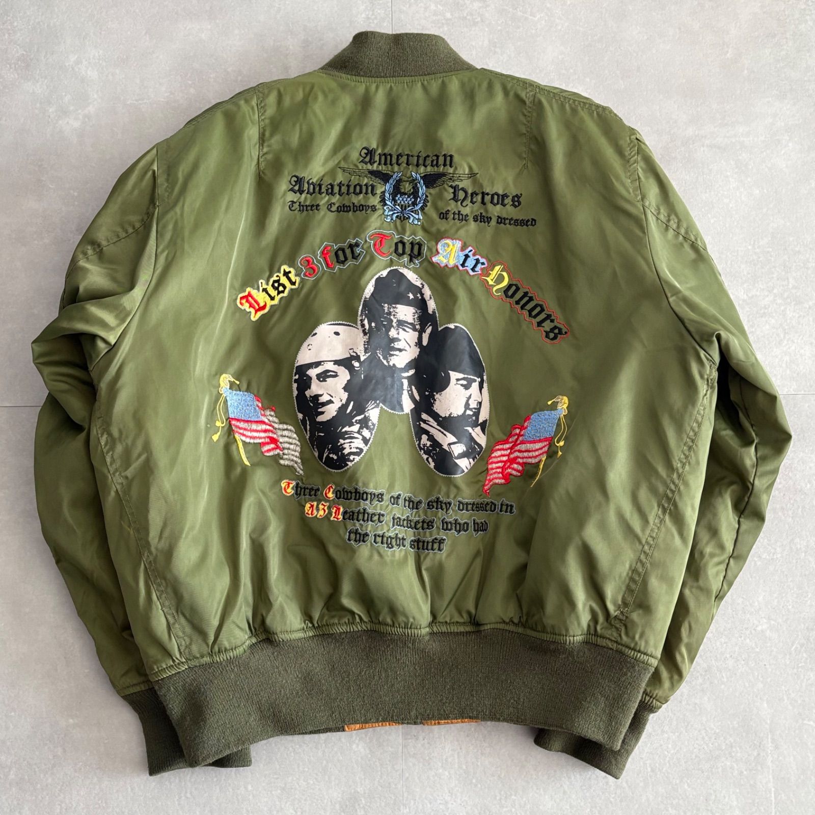 ジャケット・アウター 00s archive Ma-1 military flight jacket Archive MA-1フライトジャケット ヴィンテージ ブルゾン バック刺繍