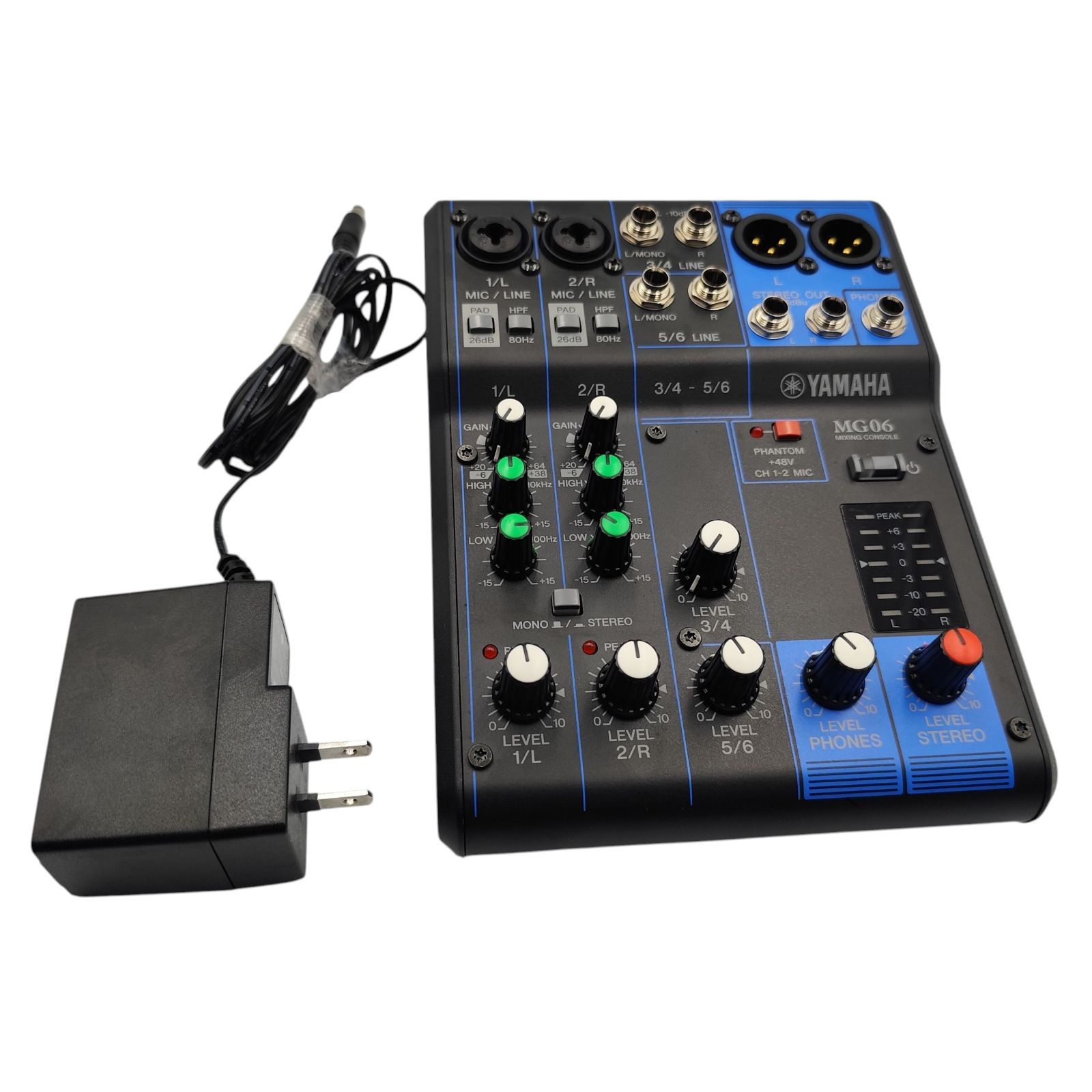 管理番号3292 ヤマハ YAMAHA 6チャンネルミキシングコンソール MG 06 最最大2 Mic 6 Line入力 マイクプリアンプ D PRE 搭載 堅牢なメタルシャーシ