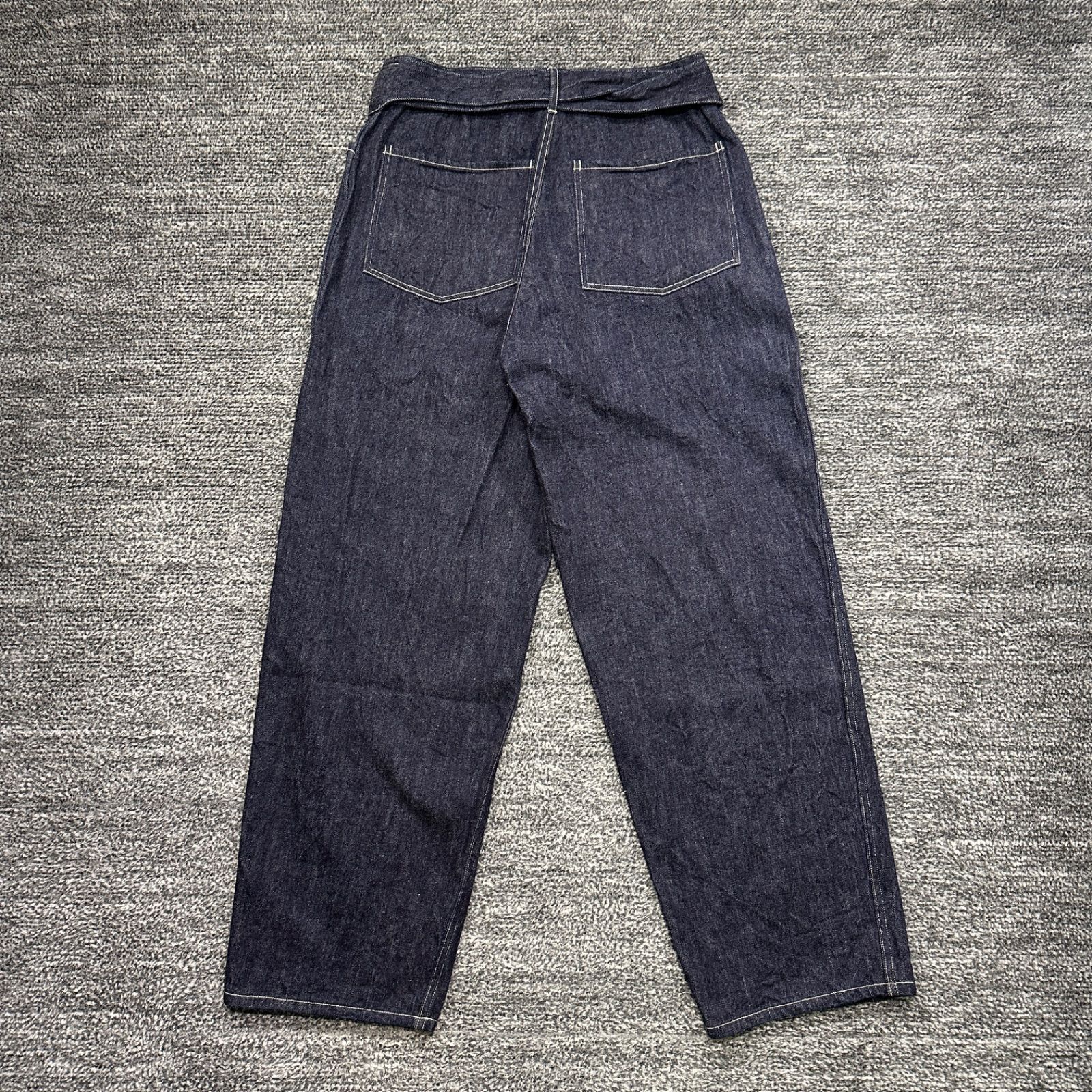 未使用品 24aw Comoli ベルテッドデニムパンツ 2 コモリ ネイビー