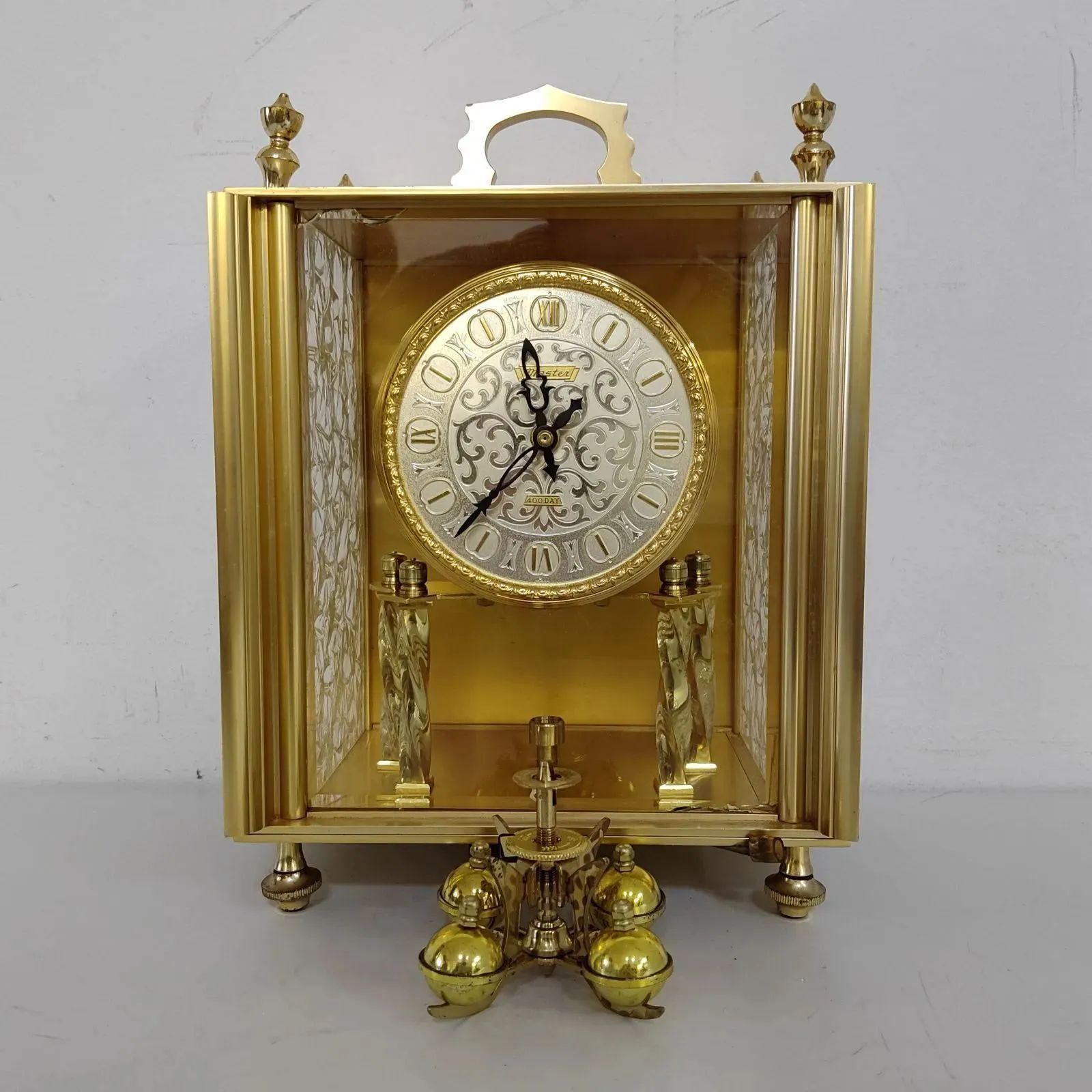 〇MASTER 置時計 回転振り子時計 400DAY 【ジャンク品/動作未確認