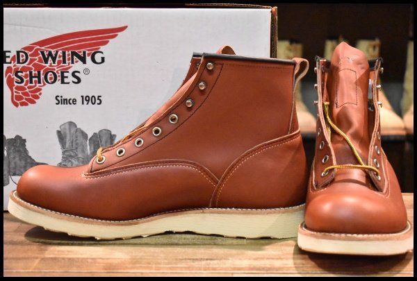 10D 箱付 未使用 08年】レッドウィング 2907 ラインマン 赤茶 レッド