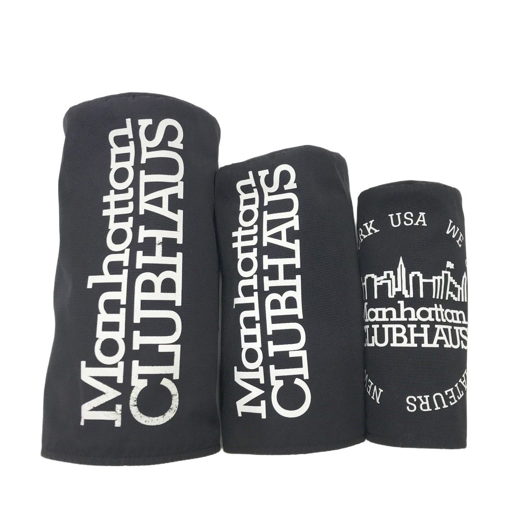 クラブハウス ×Manhattan Portage ヘッドカバー 3点セット ブラック系 DR FW UT ゴルフウェア ストスト