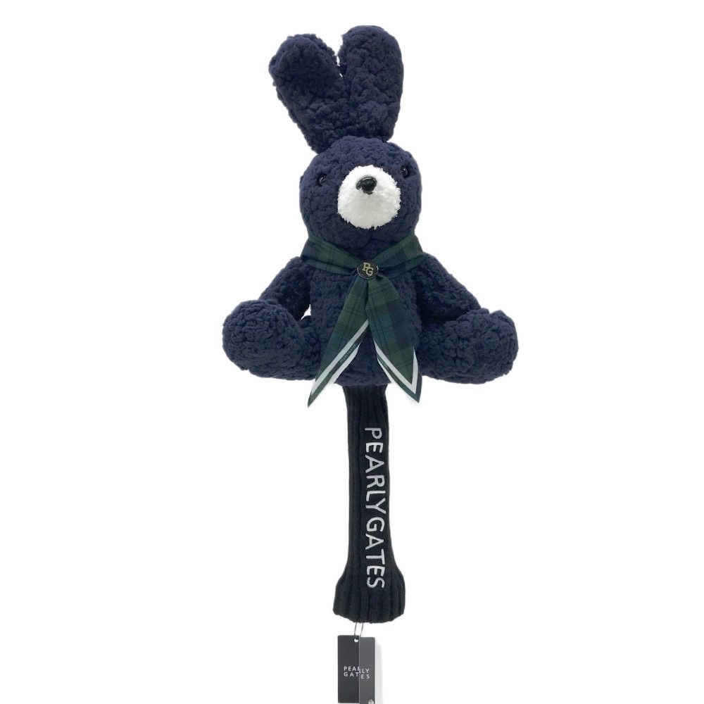 PEARLY GATES パーリーゲイツ モデル ヘッドカバー うさぎ スカーフ ボア ネイビー系 FW ゴルフウェア ストスト