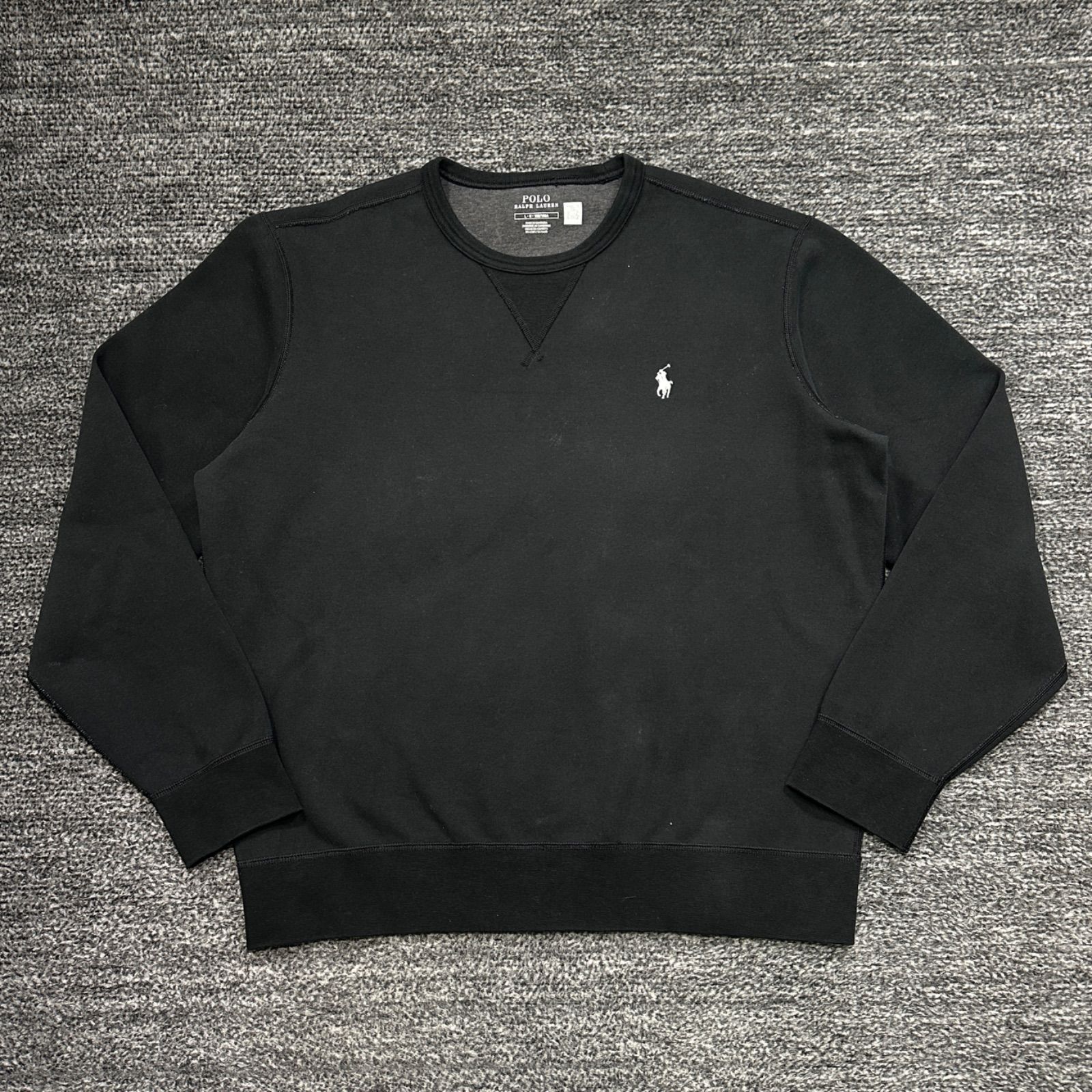POLO RALPH LAUREN クルーネックスウェット L ブラック ポロラルフ