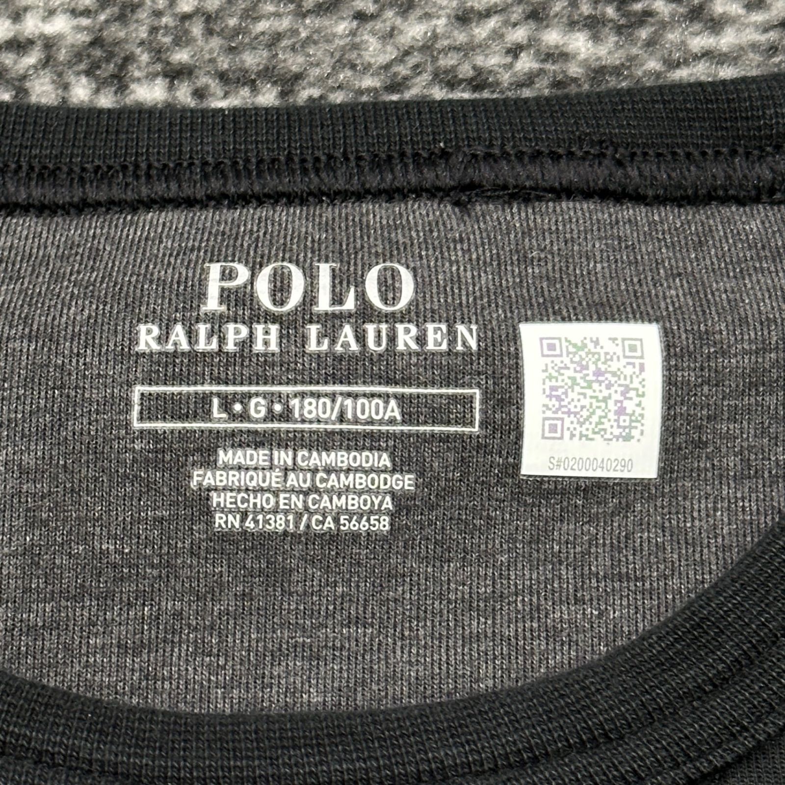 POLO RALPH LAUREN クルーネックスウェット L ブラック ポロラルフ