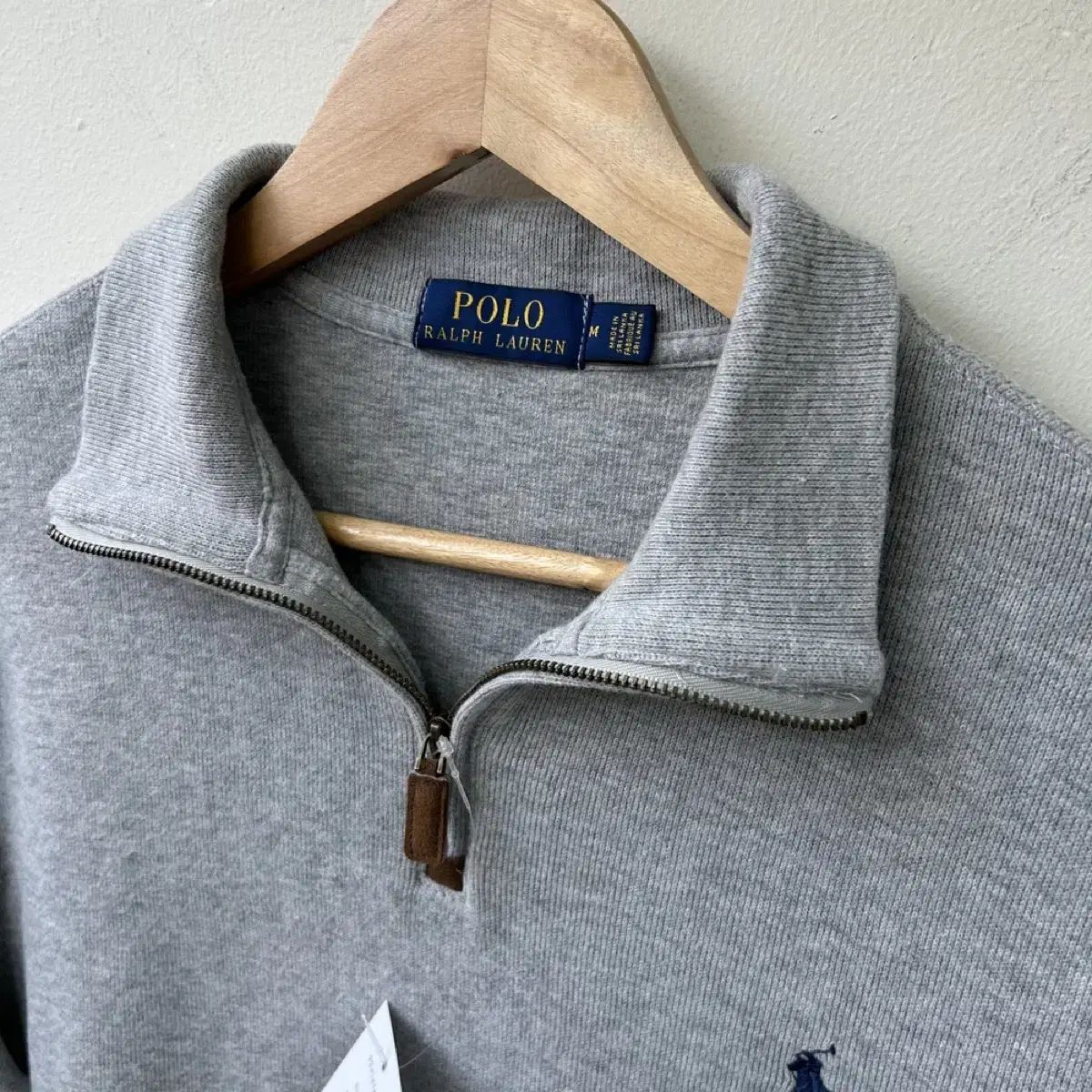 15423 - ポロラルフローレン グレー ハーフジップニット - メルカリ