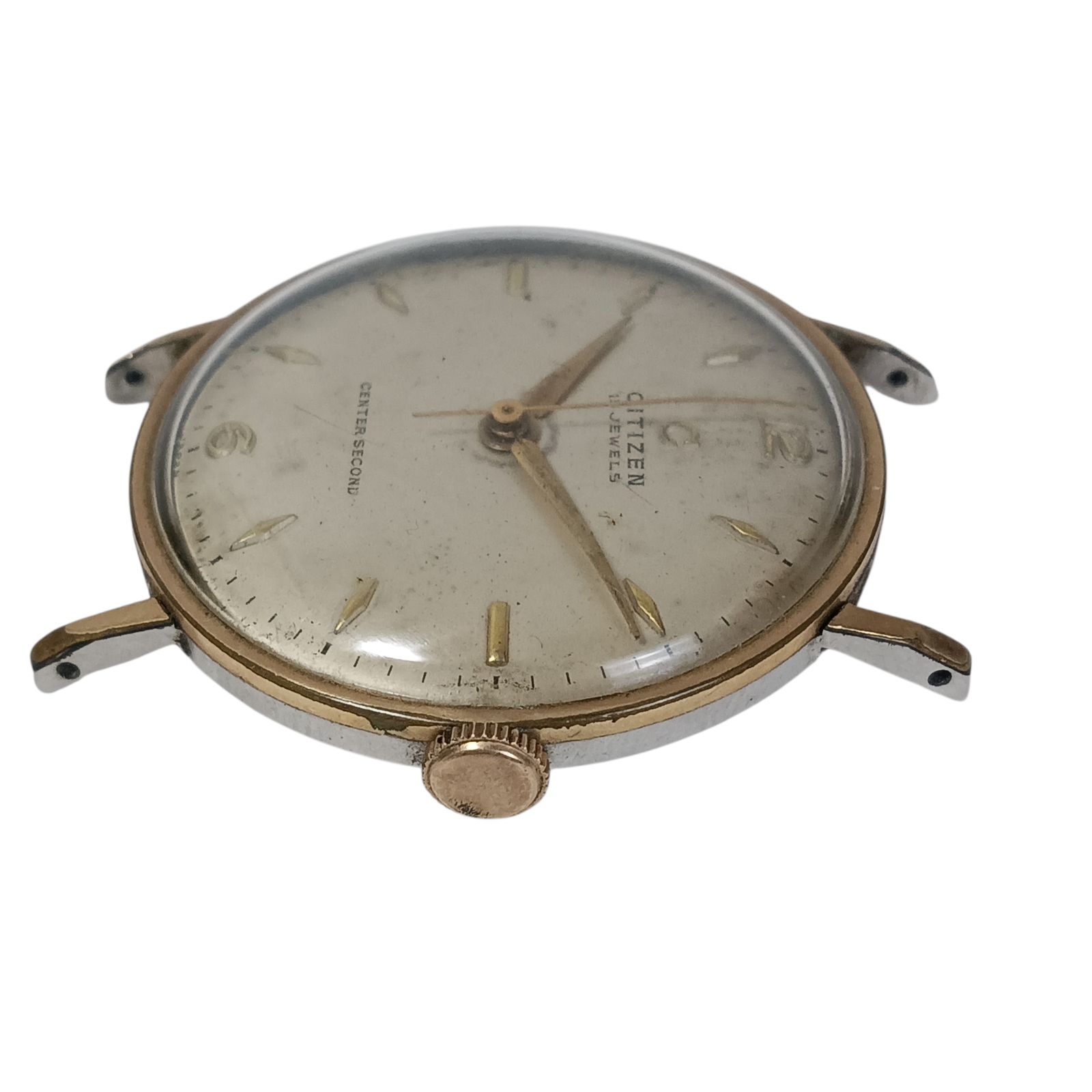  稼働 1201 5 CITIZEN CENTER SECOND 14 K GOLD FILLED シチズン センターセコンド 1407082 メンズ腕時計 手巻き フェイスのみ 手巻き時計 腕時計(アナログ)