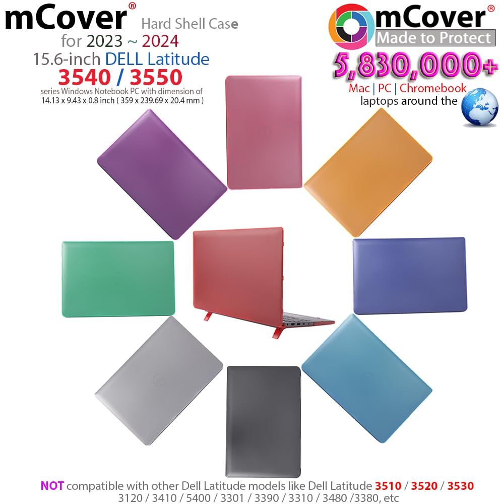 mCover ケース 2025-2025 15.6インチ Dell Latitude 3540 3550 シリーズノートパソコンのみに対応 他のDellモデルには適合しません - クリア