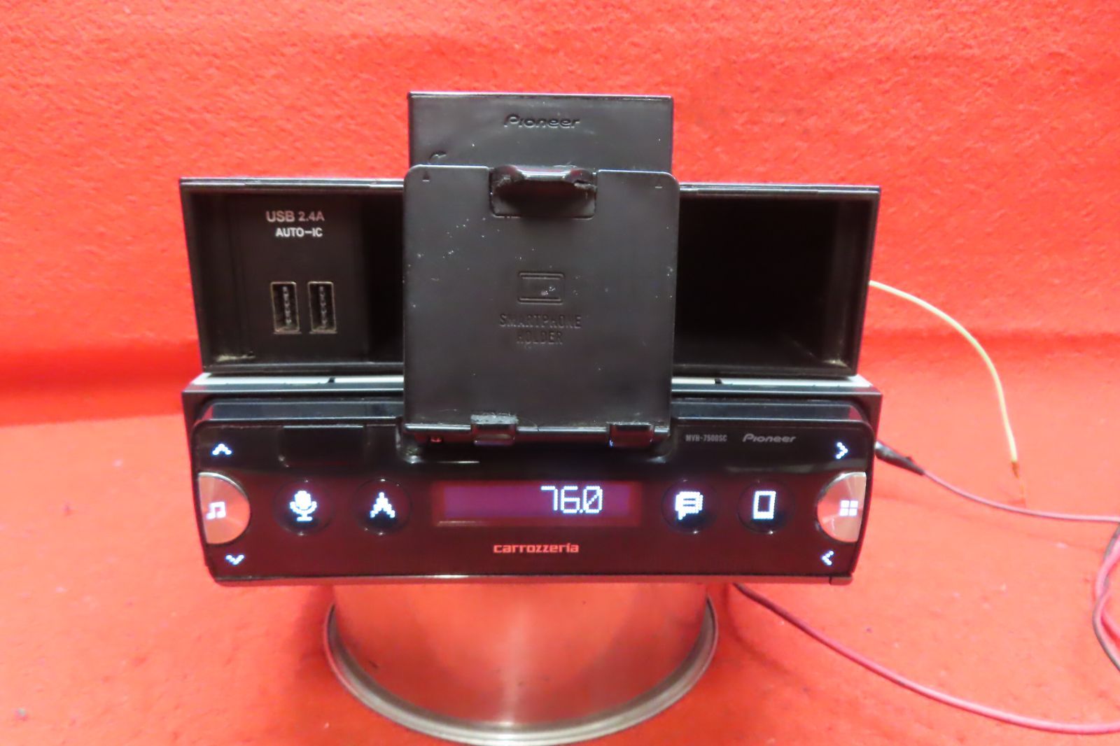 CS 2309 付 カロッツェリア MVH 7500 SC プレーヤー デッキ カーオーディオ USB Pioneer DSP スマホ固定クレイドル内蔵 1 DIN