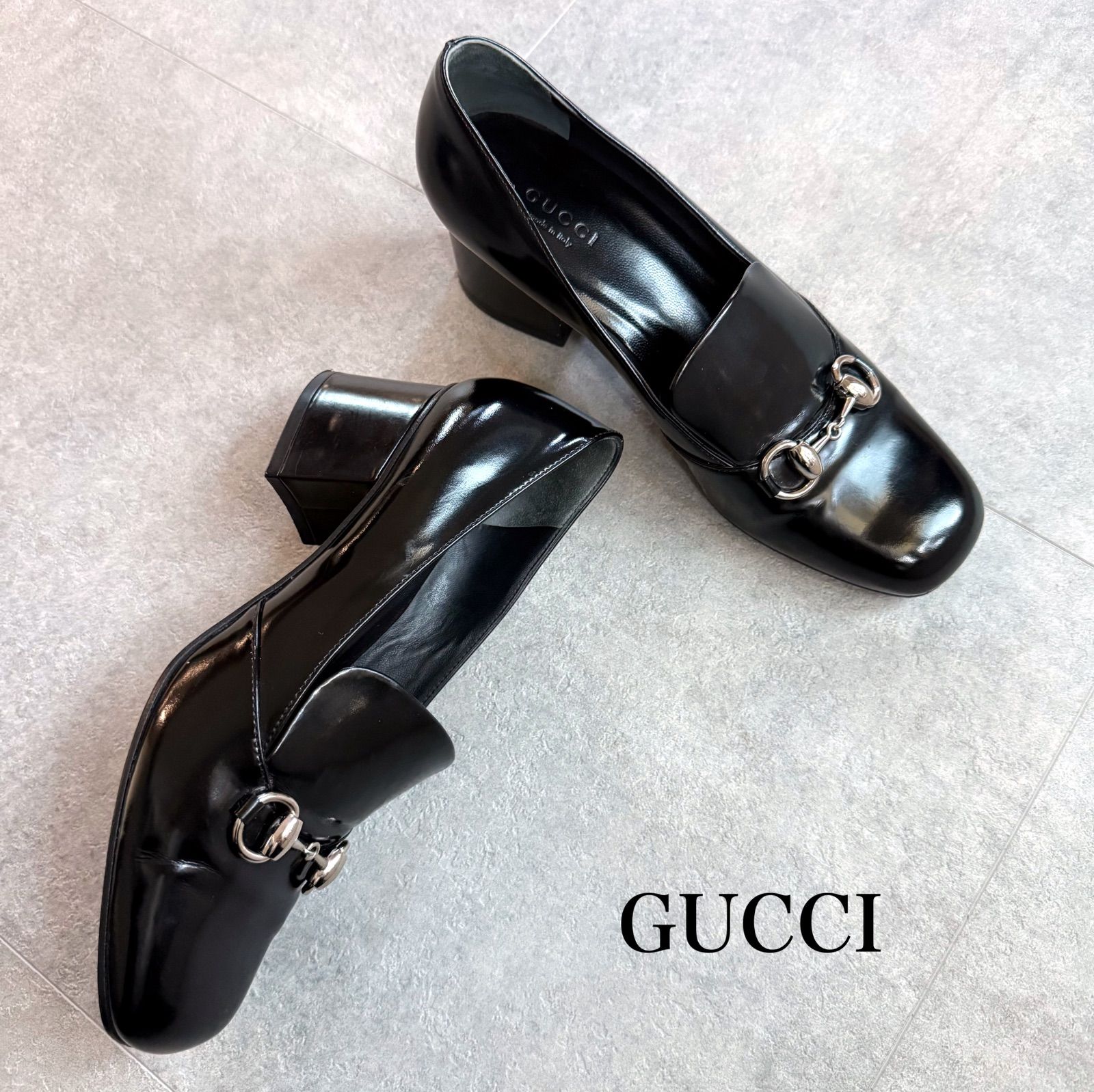 極美品✨GUCCI ホースビット パンプス 本革 黒 ゴールド金具 36 1/2 GUCCI ホースビット パンプス 本革 黒 ゴールド金具 36 1/2 GUCCI