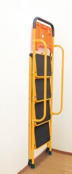 両手すり付 階段脚立 トレー付き 3段 脚立 足場 高所 手摺