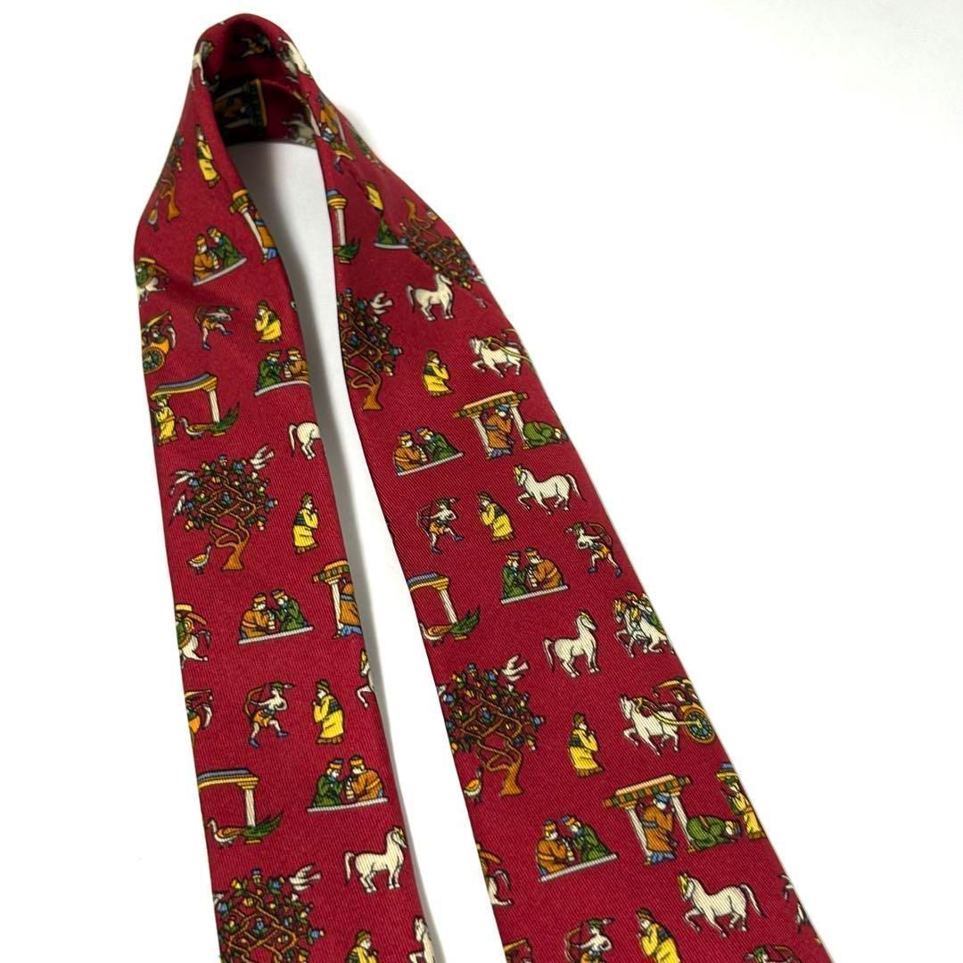 【未使用に近い✨】サルヴァトーレフェラガモ ネクタイ バイカラー 無地 ソリッド 未使用に近い✨】サルヴァトーレフェラガモ ネクタイ ピンク 無地