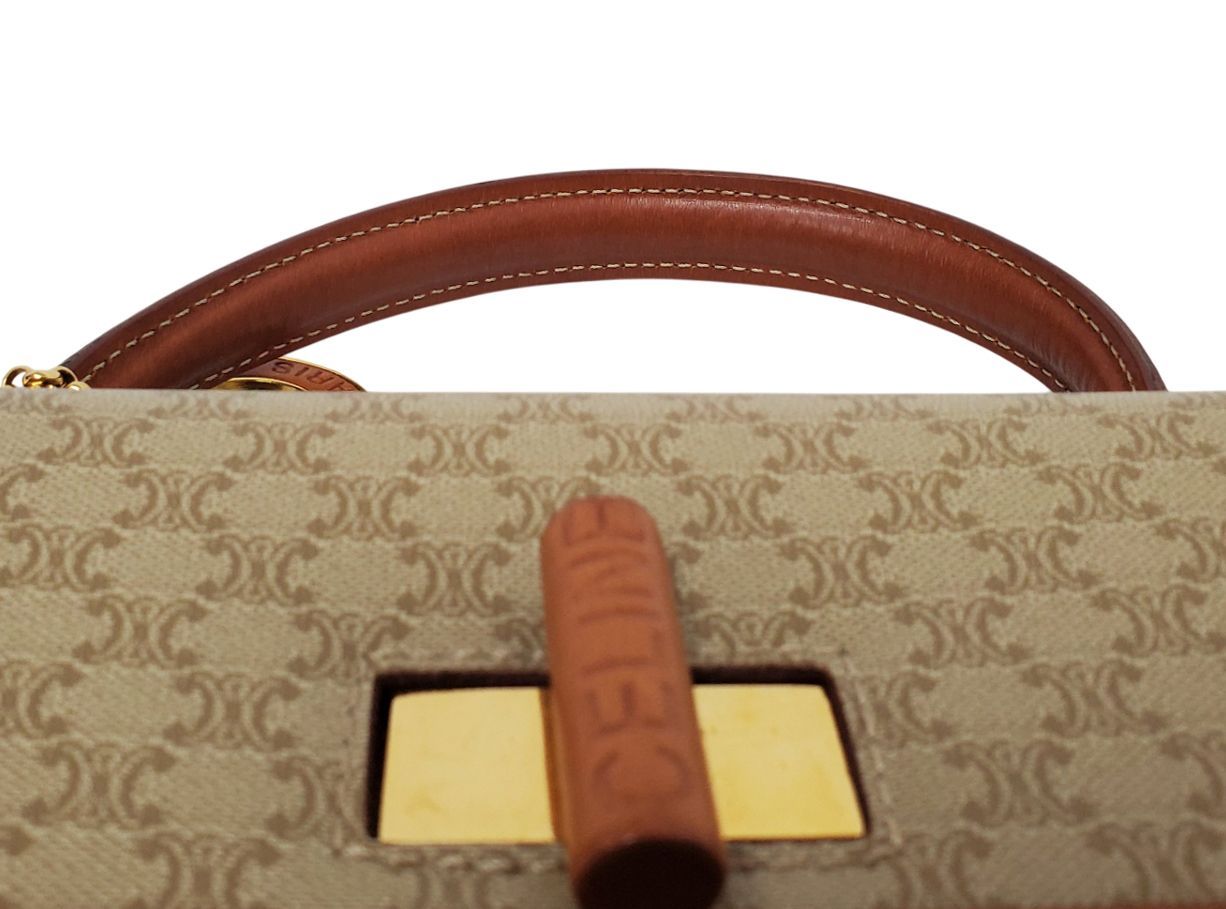 D3012◇ほぼ未使用【CELINE セリーヌ】マカダム ターンロック 2way