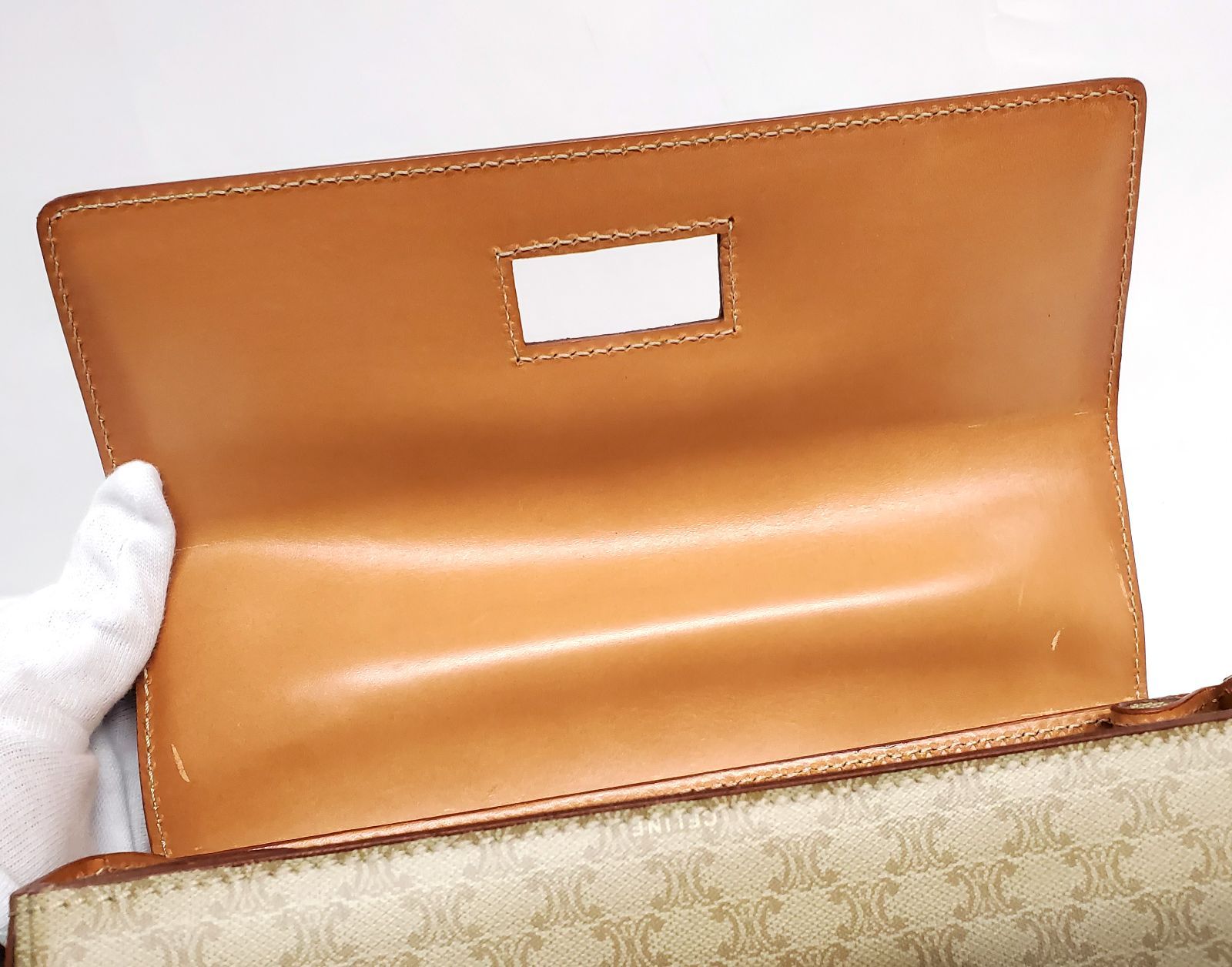 D3012◇ほぼ未使用【CELINE セリーヌ】マカダム ターンロック 2way