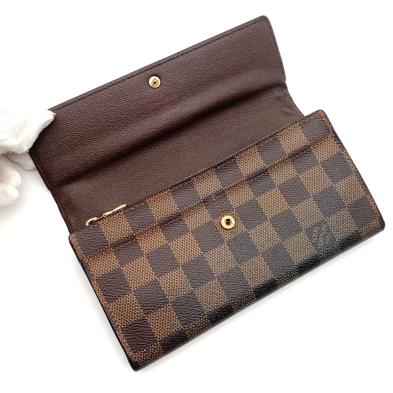 ルイヴィトン ダミエ エベヌ ポルトフォイユ サラ 二つ折り財布