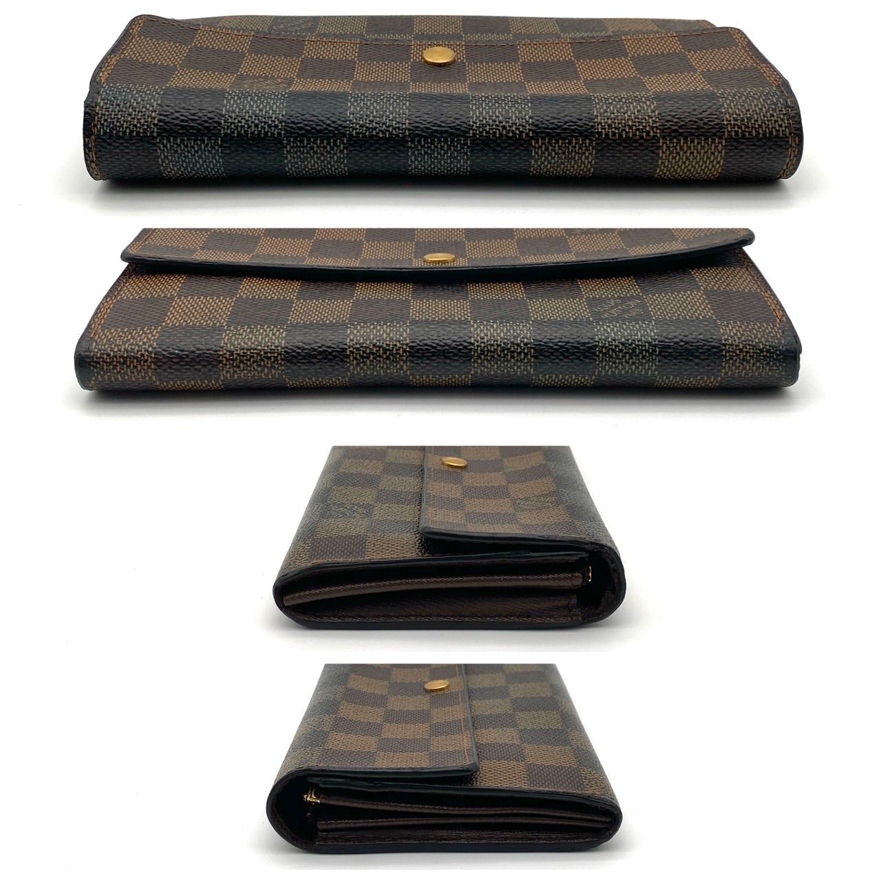 ルイヴィトン ダミエ エベヌ ポルトフォイユ サラ 二つ折り財布